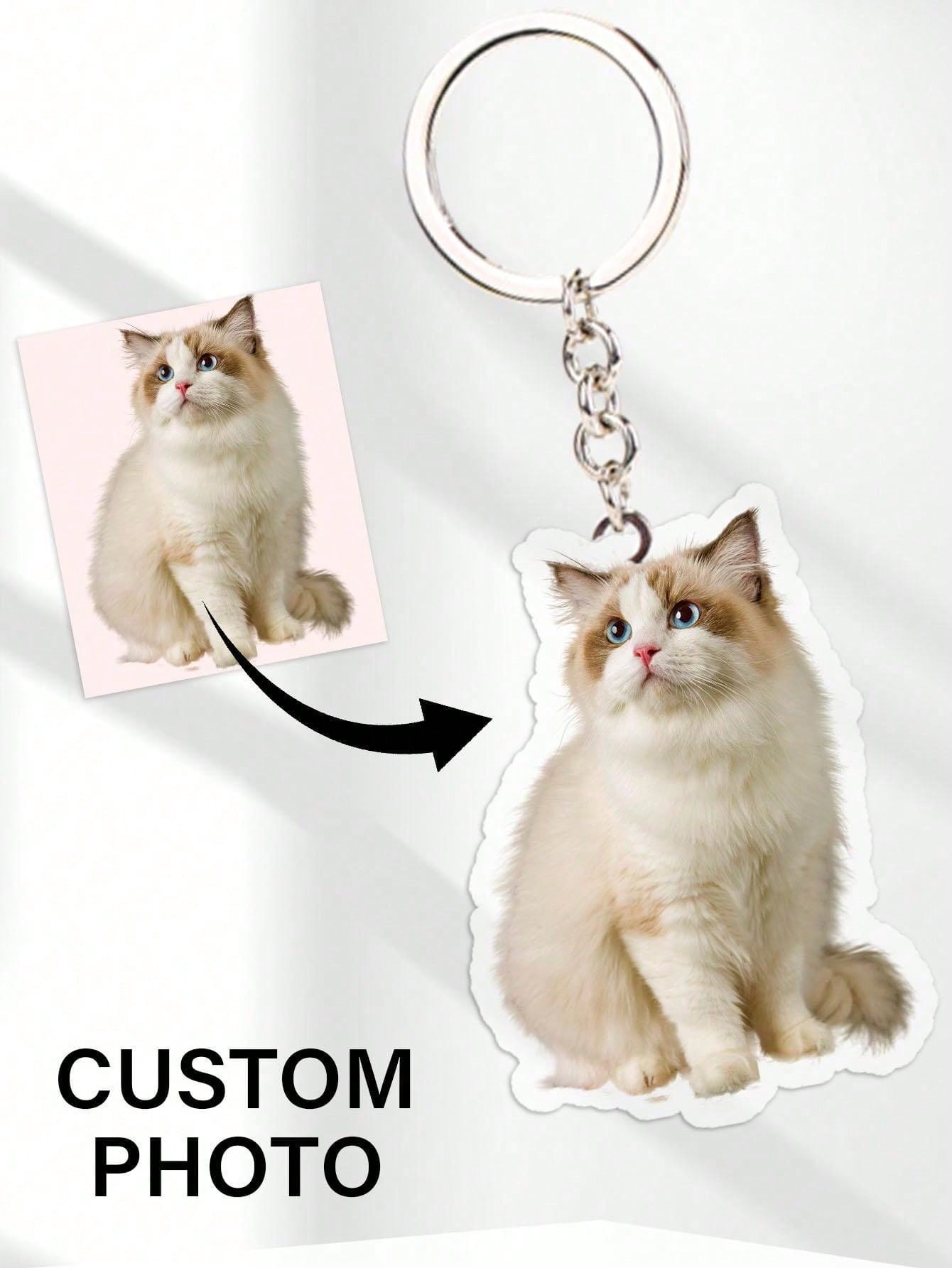 Custom Pet Photo Acrylic Keychain